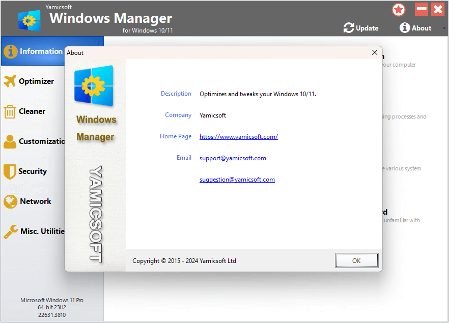 Yamicsoft Windows Manager Latest Free Download